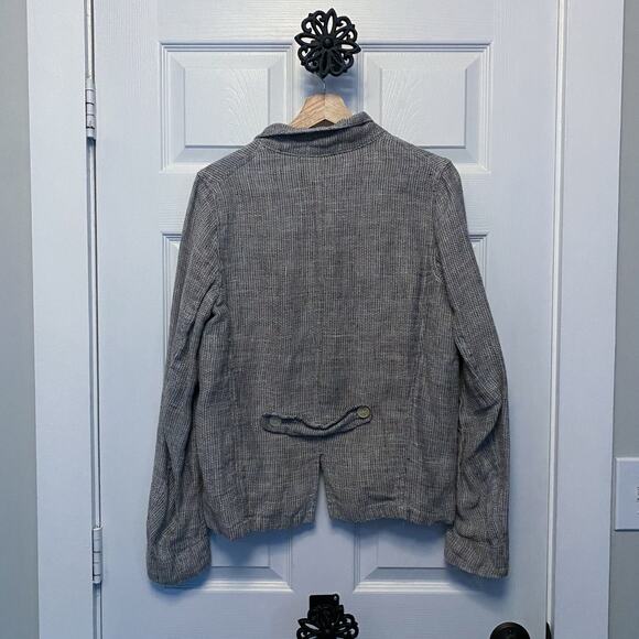 CP Shades Jacket Blazer Dree Linen Lightweight Unstructured Neutral Boho Button - Picture 6 of 10